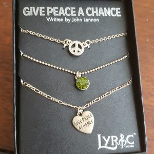 Give peace a chance 3 piece  necklace set